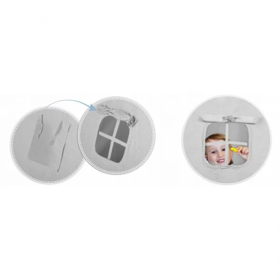 Cort de joaca pentru copii cu ghirlanda si lumini Nukido 120 x 120 x 165 cm - Gri cu stelute Cort de joaca pentru copii cu ghirlanda si lumini Nukido 120 x 120 x 165 cm - Gri cu stelute