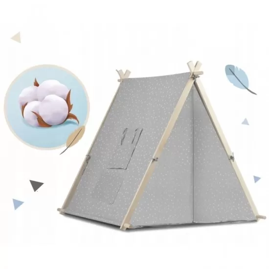 Cort de joaca pentru copii cu lampa si 2 pernite Nukido 107 x 116 x 110 cm - Gri Cort de joaca pentru copii cu lampa si 2 pernite Nukido 107 x 116 x 110 cm - Gri