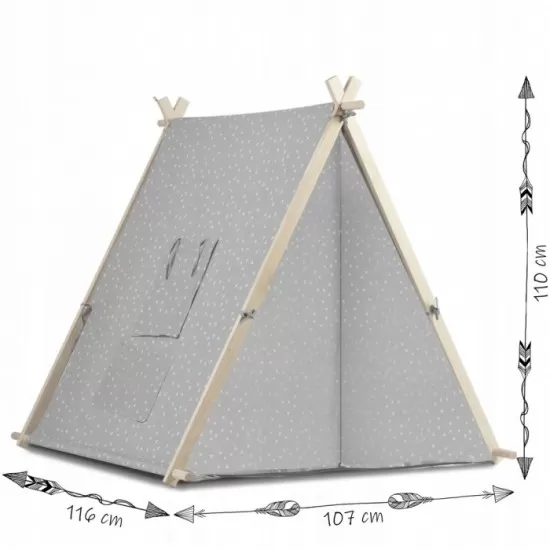 Cort de joaca pentru copii cu lampa si 2 pernite Nukido 107 x 116 x 110 cm - Gri Cort de joaca pentru copii cu lampa si 2 pernite Nukido 107 x 116 x 110 cm - Gri