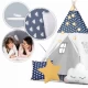 Cort de joaca pentru copii cu lumini si 3 pernite Nukido 120 x 120 x 165 cm - Bleumarin Cort de joaca pentru copii cu lumini si 3 pernite Nukido 120 x 120 x 165 cm - Bleumarin