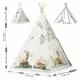 Cort de joaca pentru copii cu o pernita Nukido 114 x 114 x 165 cm - Bej Cort de joaca pentru copii cu o pernita Nukido 114 x 114 x 165 cm - Bej