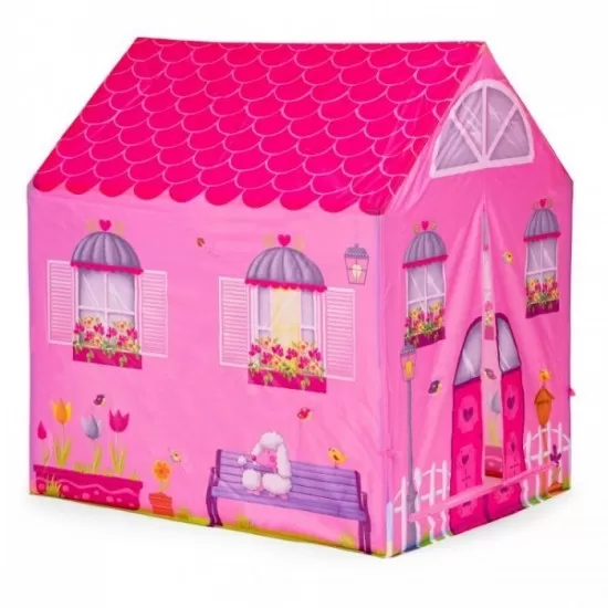 Cort de joaca pentru copii cu tunel Ecotoys roz Cort de joaca pentru copii cu tunel Ecotoys roz