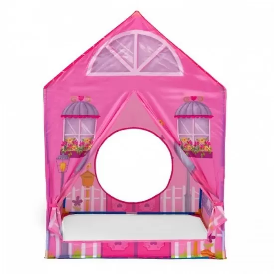 Cort de joaca pentru copii cu tunel Ecotoys roz Cort de joaca pentru copii cu tunel Ecotoys roz