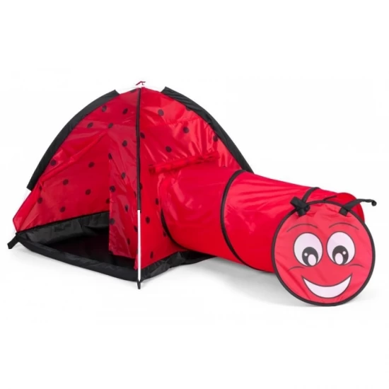 Cort de joaca pentru copii cu tunel Iplay 8902 - Buburuza Cort de joaca pentru copii cu tunel Iplay 8902 - Buburuza