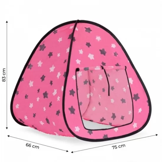 Cort de joaca pentru copii Ecotoys 8230 - Stelute roz Cort de joaca pentru copii Ecotoys 8230 - Stelute roz