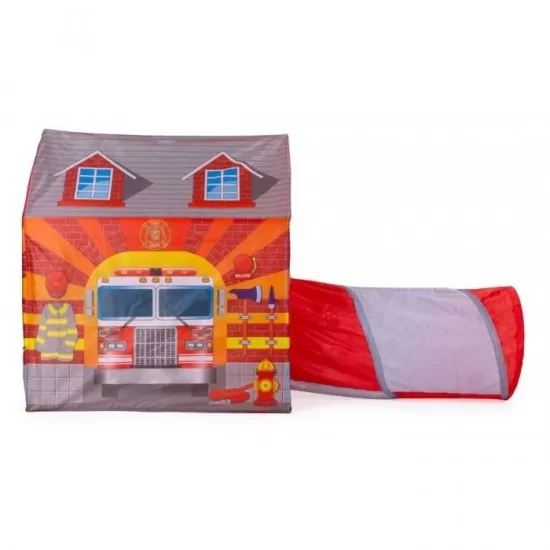 Cort de joaca statie de pompieri cu tunel Ecotoys Cort de joaca statie de pompieri cu tunel Ecotoys