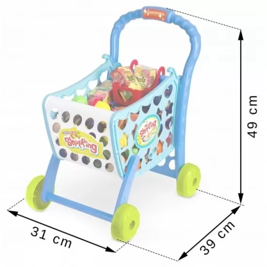 Cos de cumparaturi cu accesorii incluse Ricokids 773400 - Albastru Cos de cumparaturi cu accesorii incluse Ricokids 773400 - Albastru