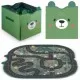 Cos de depozitare 2 in 1 cu salteluta de joaca pentru copii Nukido - Verde Cos de depozitare 2 in 1 cu salteluta de joaca pentru copii Nukido - Verde