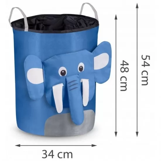 Cos mare pentru depozitarea jucariilor Nukido - Elefant albastru Cos mare pentru depozitarea jucariilor Nukido - Elefant albastru