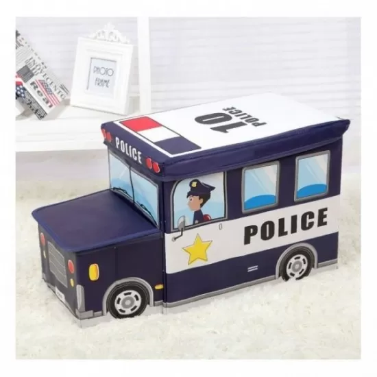 Cos pentru depozitarea jucariilor Ecotoys OR16WZ5 - Politie Cos pentru depozitarea jucariilor Ecotoys OR16WZ5 - Politie