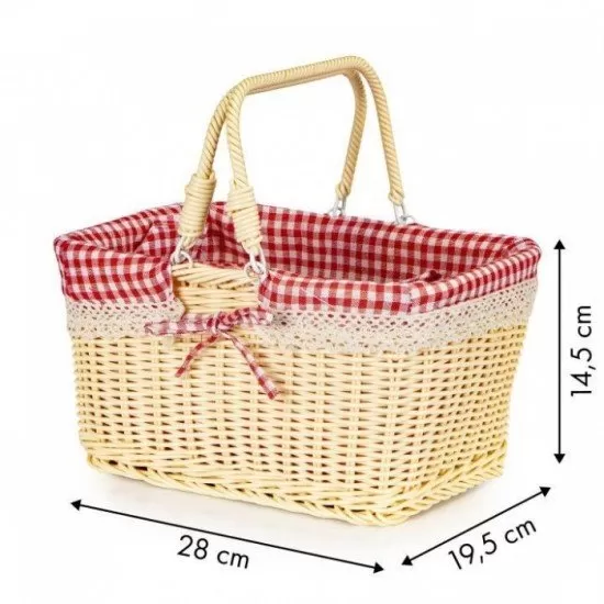 Cosulet din lemn XXL cu accesorii pentru picnic Ecotoys Cosulet din lemn XXL cu accesorii pentru picnic Ecotoys