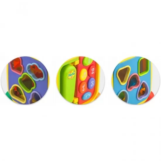 Cub educational cu blocuri, sunete si diverse activitati Ricokids RK-747 Cub educational cu blocuri, sunete si diverse activitati Ricokids RK-747
