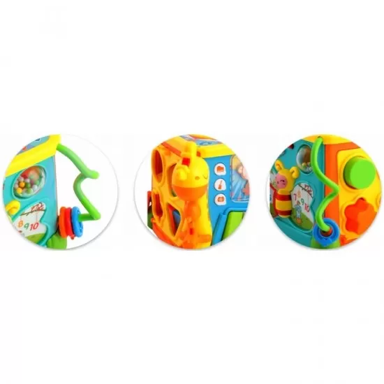 Cub educational cu blocuri, sunete si diverse activitati Ricokids RK-748 Cub educational cu blocuri, sunete si diverse activitati Ricokids RK-748