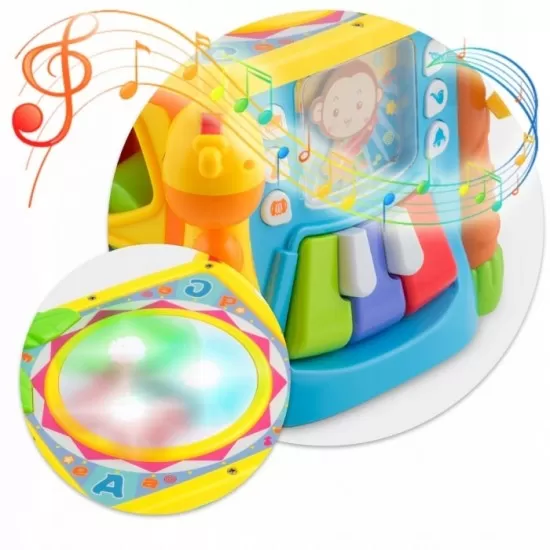 Cub educational cu blocuri, sunete si diverse activitati Ricokids RK-748 Cub educational cu blocuri, sunete si diverse activitati Ricokids RK-748