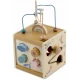 Cub educational din lemn cu diverse activitati, 15.5 x 17 cm, Nukido Cub educational din lemn cu diverse activitati, 15.5 x 17 cm, Nukido