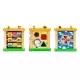 Cub educational din lemn cu tabla Ecotoys HM015473 Cub educational din lemn cu tabla Ecotoys HM015473