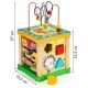 Cub educational din lemn cu tabla Ecotoys HM015473 Cub educational din lemn cu tabla Ecotoys HM015473