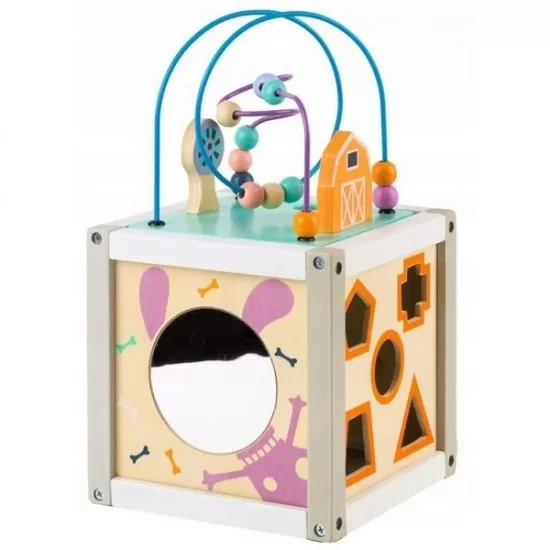 Cub educational din lemn Ecotoys 1030 Cub educational din lemn Ecotoys 1030