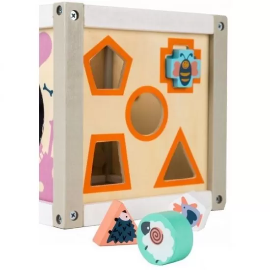 Cub educational din lemn Ecotoys 1030 Cub educational din lemn Ecotoys 1030