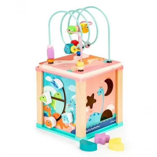 Cub educational din lemn Ecotoys Dino Cub educational din lemn Ecotoys Dino