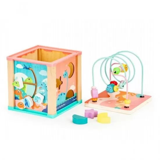 Cub educational din lemn Ecotoys Dino Cub educational din lemn Ecotoys Dino