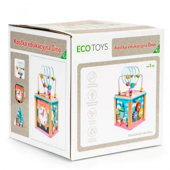 Cub educational din lemn Ecotoys Dino Cub educational din lemn Ecotoys Dino