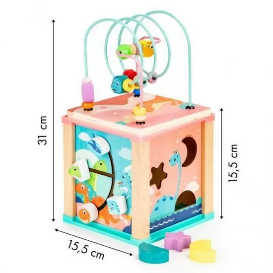 Cub educational din lemn Ecotoys Dino Cub educational din lemn Ecotoys Dino