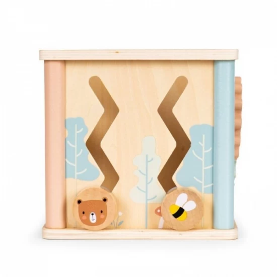 Cub educational din lemn pentru copii Ecotoys Cub educational din lemn pentru copii Ecotoys