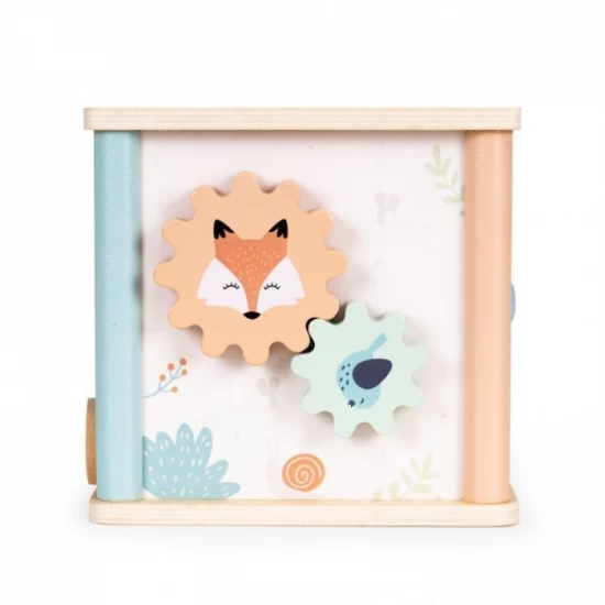 Cub educational din lemn pentru copii Ecotoys Cub educational din lemn pentru copii Ecotoys