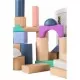 Cuburi din lemn Ecotoys 100 piese