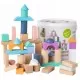Cuburi din lemn Ecotoys 100 piese