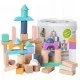 Cuburi din lemn Ecotoys 50 piese