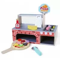 Cuptor pentru pizza din lemn cu accesorii Ecotoys 4366