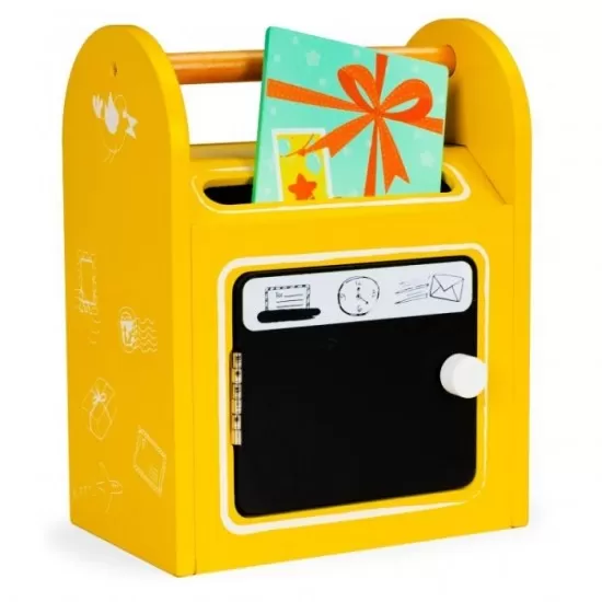 Cutie pentru scrisori din lemn pentru copii Ecotoys 2623 Cutie pentru scrisori din lemn pentru copii Ecotoys 2623