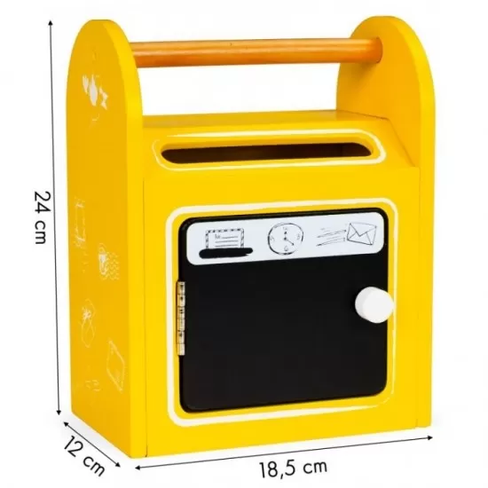 Cutie pentru scrisori din lemn pentru copii Ecotoys 2623 Cutie pentru scrisori din lemn pentru copii Ecotoys 2623