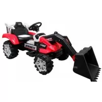 Excavator electric pe baterie cu muzica C4 HSD-6106 R-Sport - Rosu