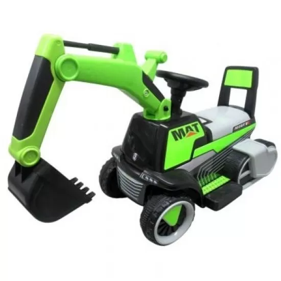 Excavator electric pe baterie cu muzica si lumini LED C3 R-Sport - Verde Excavator electric pe baterie cu muzica si lumini LED C3 R-Sport - Verde