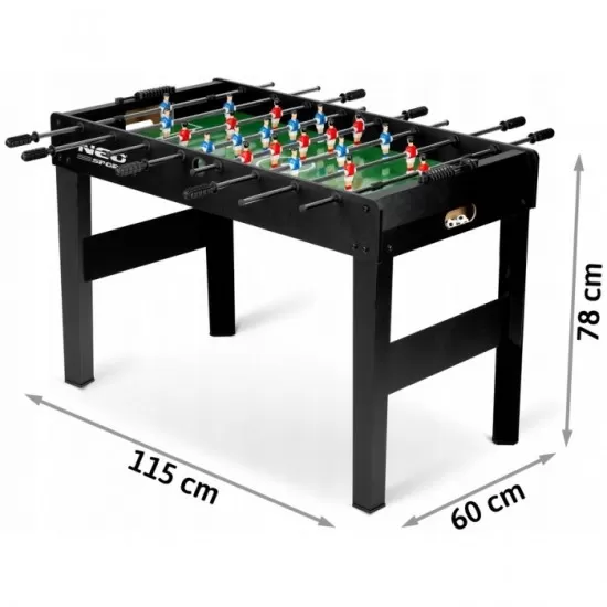 Fotbal de masa, 115 x 60 x 78 cm, Neo-Sport NS-805 - Negru Fotbal de masa, 115 x 60 x 78 cm, Neo-Sport NS-805 - Negru