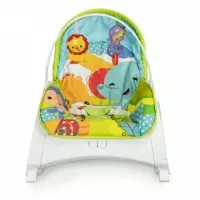 Fotoliu balansoar 3 in 1 cu vibratii Ecotoys - Jungla