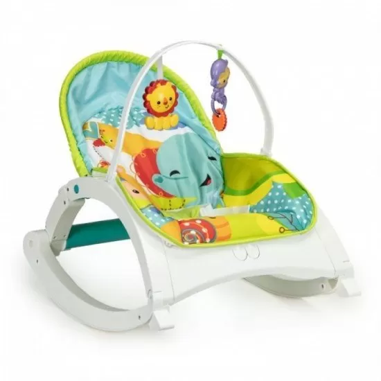 Fotoliu balansoar 3 in 1 cu vibratii Ecotoys - Jungla Fotoliu balansoar 3 in 1 cu vibratii Ecotoys - Jungla