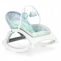 Fotoliu balansoar 3 In 1 cu vibratii si tava Ecotoys - Elefant