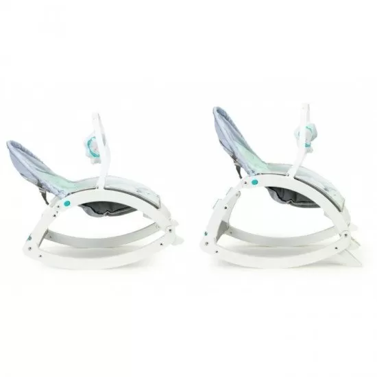 Fotoliu balansoar 3 In 1 cu vibratii si tava Ecotoys - Elefant