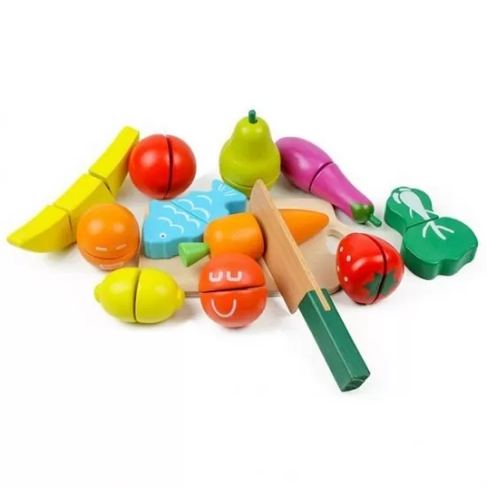 Fructe si legume din lemn Ecotoys Fructe si legume din lemn Ecotoys