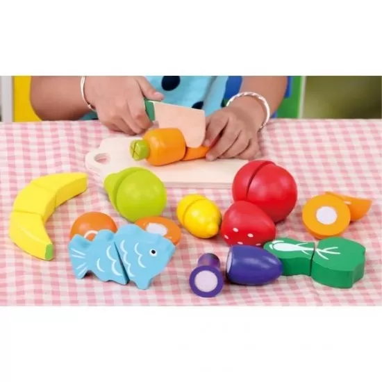 Fructe si legume din lemn Ecotoys Fructe si legume din lemn Ecotoys