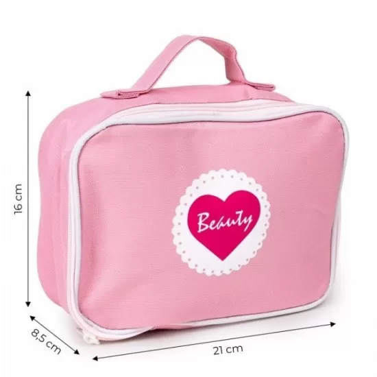 Gentuta de make-up cu 10 elemente din lemn Ecotoys Gentuta de make-up cu 10 elemente din lemn Ecotoys