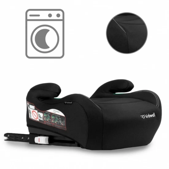 Inaltator auto 125-150 cm cu Isofix Kidwell Ovan - Black Inaltator auto 125-150 cm cu Isofix Kidwell Ovan - Black