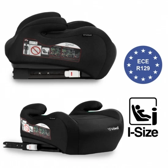 Inaltator auto 125-150 cm cu Isofix Kidwell Ovan - Black Inaltator auto 125-150 cm cu Isofix Kidwell Ovan - Black