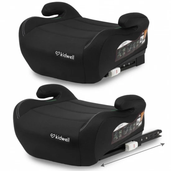 Inaltator auto 125-150 cm cu Isofix Kidwell Ovan - Black Inaltator auto 125-150 cm cu Isofix Kidwell Ovan - Black
