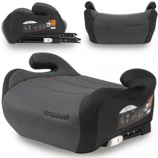 Inaltator auto 125-150 cm cu Isofix Kidwell Ovan - Black Gray Inaltator auto 125-150 cm cu Isofix Kidwell Ovan - Black Gray