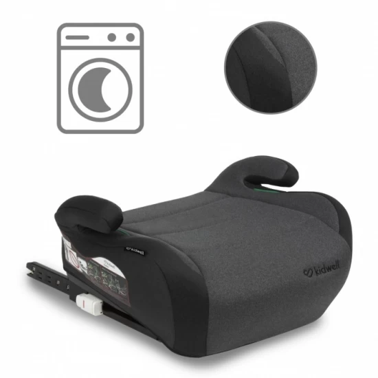 Inaltator auto 125-150 cm cu Isofix Kidwell Ovan - Black Gray Inaltator auto 125-150 cm cu Isofix Kidwell Ovan - Black Gray